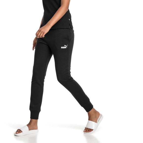 Puma Pants - PUMA Essentials Fleece Women's Sweat Pants Black